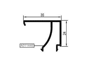 25 G 17 - Cam Çıta Profili - Mat Eloksal