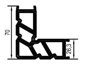 25 L 29 - Köşe Bağlantı Profili - Pres