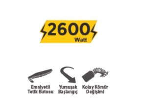 Büyük Taşlama Makinası 180 Mm 2600 W Rtrmax