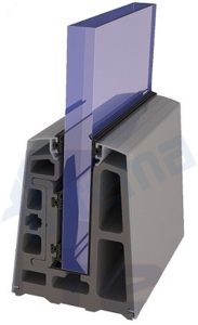 Camlı Küpeşte Bazası 15Cm - Pres