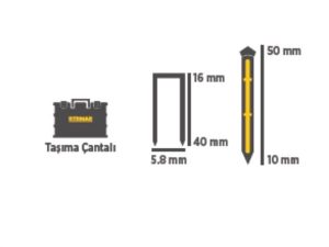 Havalı Zımba Ve Çivi Çakma Tabancası 10-50 / 16-40 Rtrmax