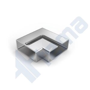 Kare Dirsek Yatay 25*60 Cam Kanallı 90 Derece