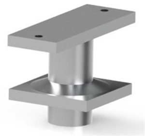 Kare Sabit Mafsal Cam Kanallı 40*40