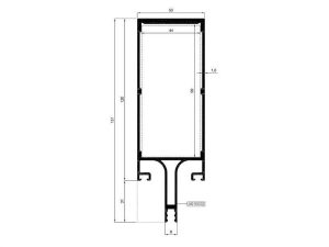 R50 M 03 - 120Lik Düşey Profili - Mat Eloksal