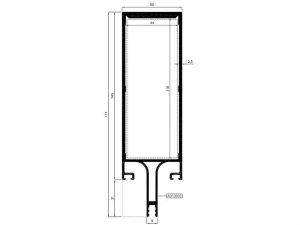 R50 M 04 - 140Lık Düşey Profili - Mat Eloksal