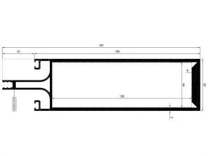 R50 M 05 - 160Lık Düşey Profili - Mat Eloksal