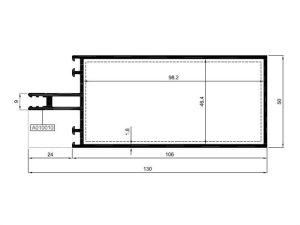 R50 T 05 - 106Lık Yatay Profili 7000Mm - Mat Eloksal