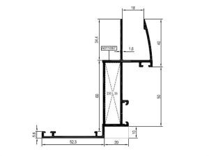 Rd55 F 02 - 50Lik Kasa Profili - Mat Eloksal