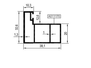 Rfg46 F 02 - 38Lik Cam Balkon Yan Dikme Profili