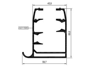 Rfg46 F 03 - 59,7Lik Cam Balkon Baza Kasa Profili