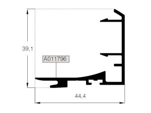 Rs58 A 10 - Adaptör Profili - Mat Eloksal
