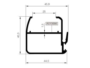 Rs58 V 02 - Kanat Profili - Mat Eloksal