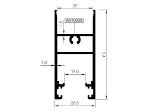 Rs58 V 07 - Kanat Profili - Mat Eloksal