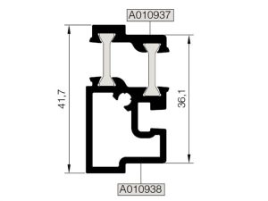 Rst116 A 04 - 14,8Mm Isı Yalıtımlı 41,7Lik Adaptör Profili - Pres