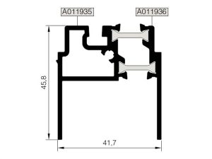 Rst116 A 15 - 14,8Mm Isı Yalıtımlı 45,8Lik Adaptör Profili