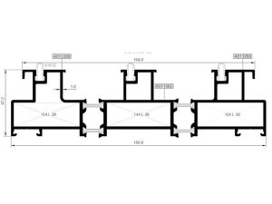Rst116 F 07 - 14,8Mm Çift Bariyerli Isı Yalıtımlı 47,2Lik Kasa Profili