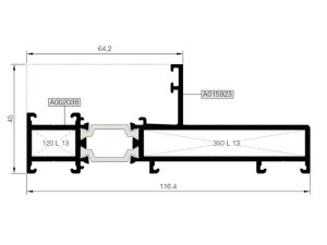 Rst116 F 15 - 24,00Mm Isı Yalıtımlı Ortakayıt Profili