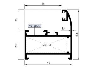 Rw46 F 01 - 48,8Lik Kasa Profili - Mat Eloksal