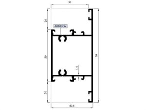 Rw46 M 02 - 90Lık Ortakayıt Profili - Mat Eloksal