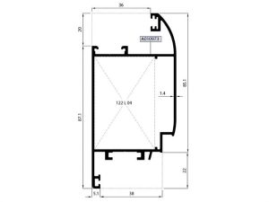 Rw46 V 05 - 87,1Lik Kanat Profili - Mat Eloksal
