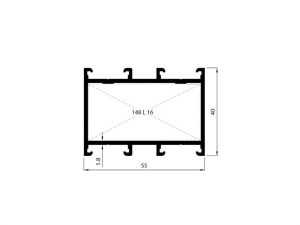 Rw55 F 03 - 40Lık Kasa Profili-Mat Eloksal