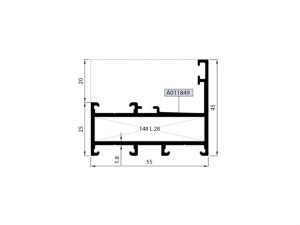 Rw55 F 14 - Dar Kasa Profili - Mat Eloksal