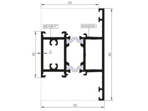Rwt55 M 09 - 14,8Mm Isı Yalıtımlı 80Lik Ortakayıt Profili