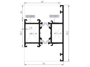 Rwt55 M 13 - 14,8Mm Isı Yalıtımlı 79Luk Ortakayıt Profili