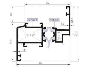 Rwt55 V 07 - 14,8Mm Isı Yalıtımlı 67Lik Kanat Profili