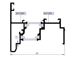 Rwt64 A 27 - 24,0Mm Isı Yalıtımlı 62,5Luk Adaptör Profili