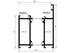 Rwt64 F 03 - 24,0Mm Isı Yalıtımlı 80Lik Kasa Profili