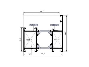 Rwt64 F 07 - 24,0Mm Isı Yalıtımlı 59,2Lik Kasa Profili