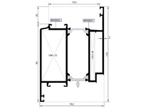 Rwt64 V 04 - 24,0Mm Isı Yalıtımlı 110Luk Kanat Profili