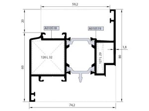 Rwt64 V 05 - 24,0Mm Isı Yalıtımlı 80Lik Kanat Profili