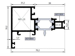 Rwt67 V 03 - 24,0Mm Isı Yalıtımlı Kanat Profili